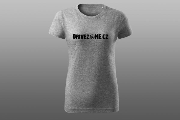 Tričko DriveZone.cz dámské šedé