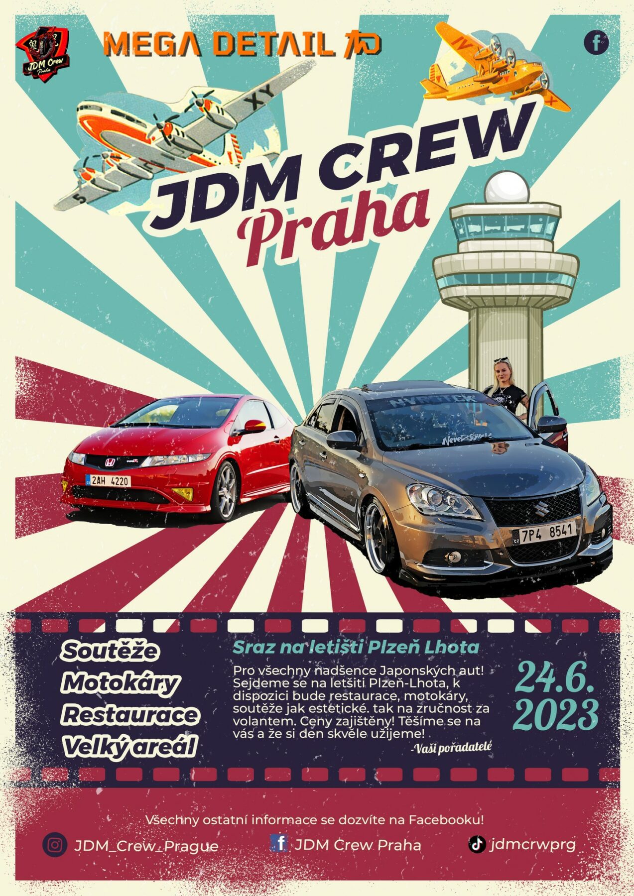 JDM Crew Praha - Velký sraz - vojenské letiště 2023